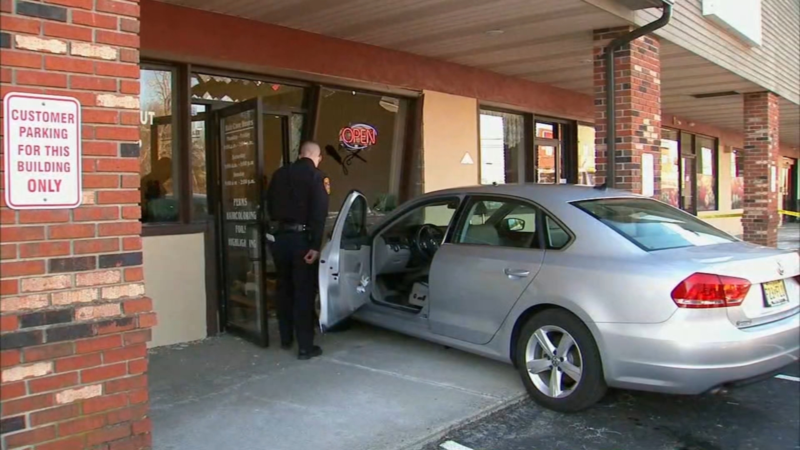 Woman injured when outofcontrol car slams into salon in Fairfield