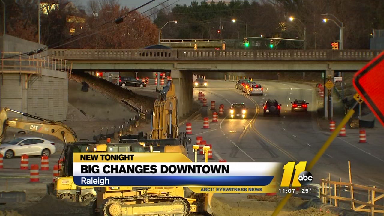 Road projects mean big changes in downtown Raleigh