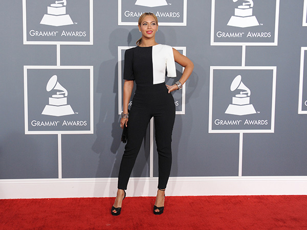 Beyonce arrives at the 55th annual Grammy Awards on Sunday, Feb. 10, 2013, in Los Angeles.