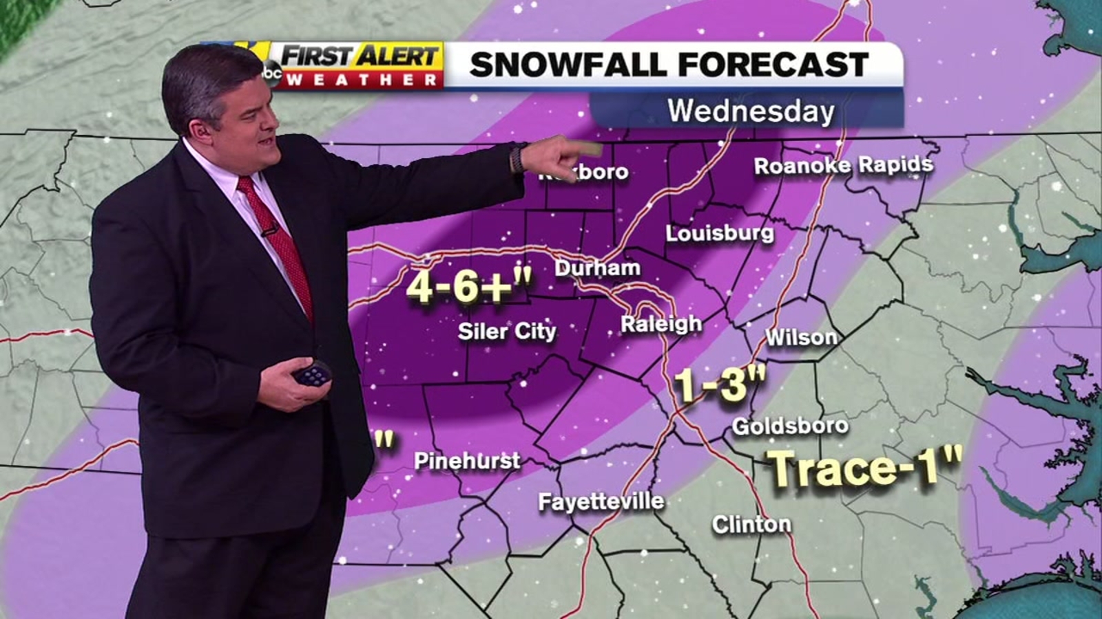 A timeline of the projected snowfall ABC11 RaleighDurham