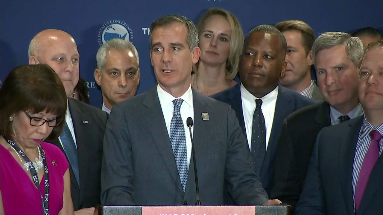 LA Mayor Eric Garcetti, others boycott White House meeting