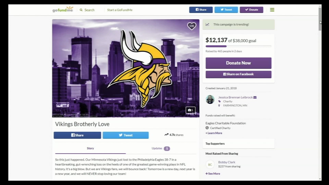 Minnesota shows support for Eagles