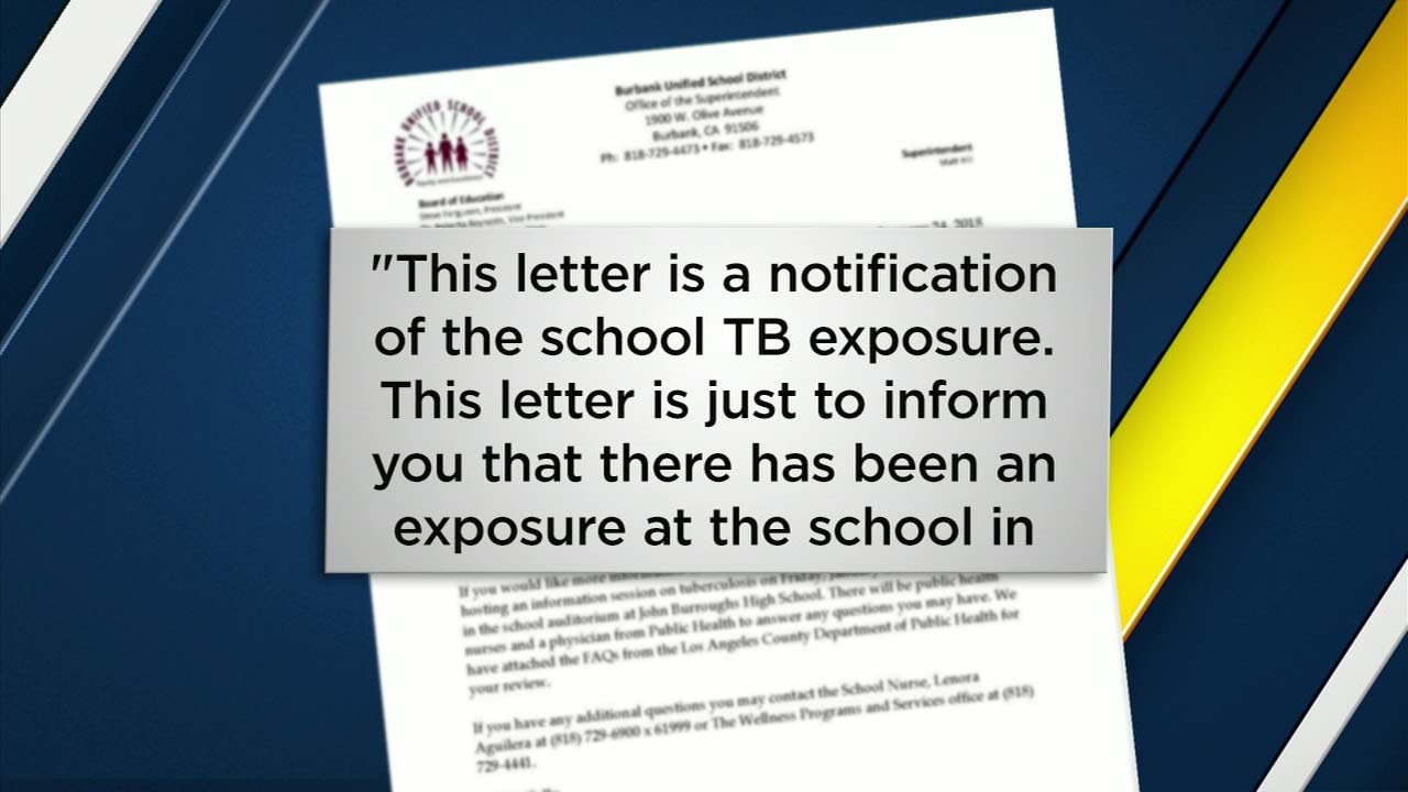 Burbank school alerts parents of possible tuberculosis case