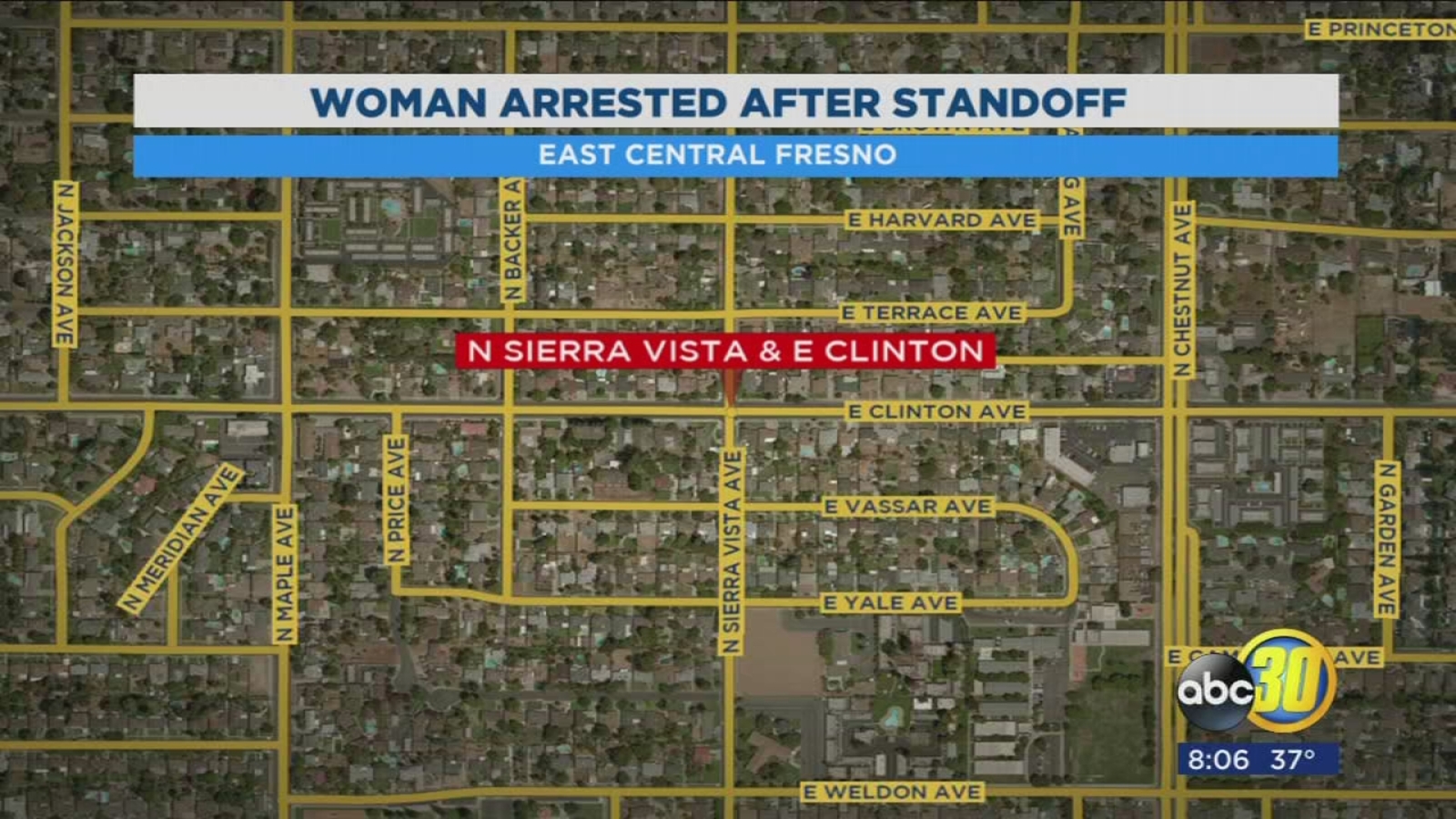 Woman arrested after standoff in East Central Fresno - ABC30 Fresno