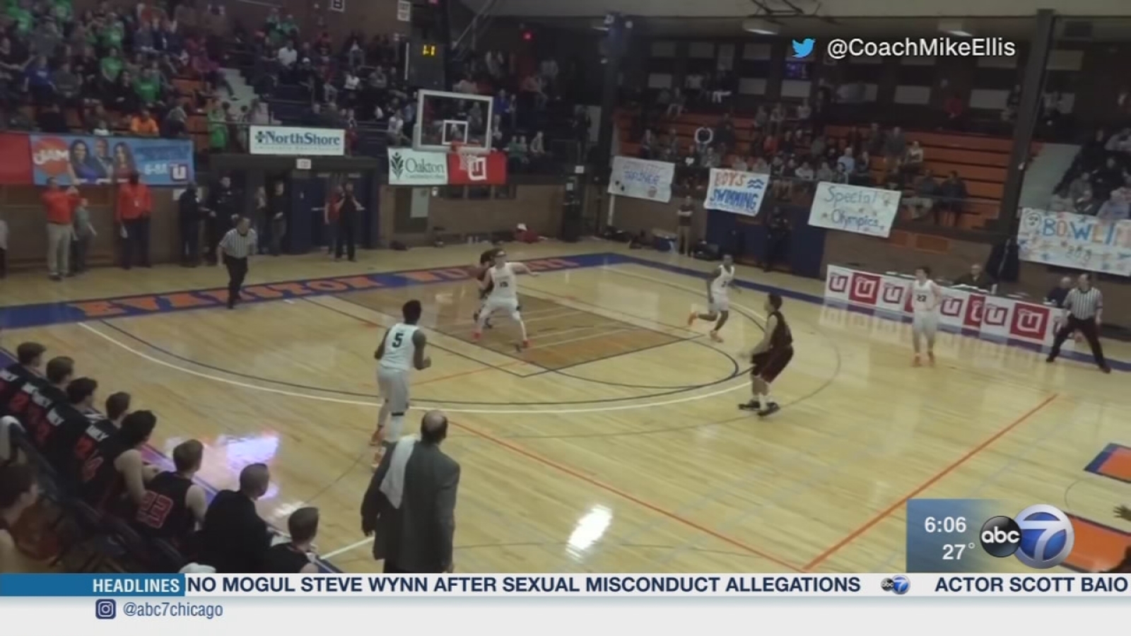Illinois high school basketball game's buzzerbeating shot goes viral