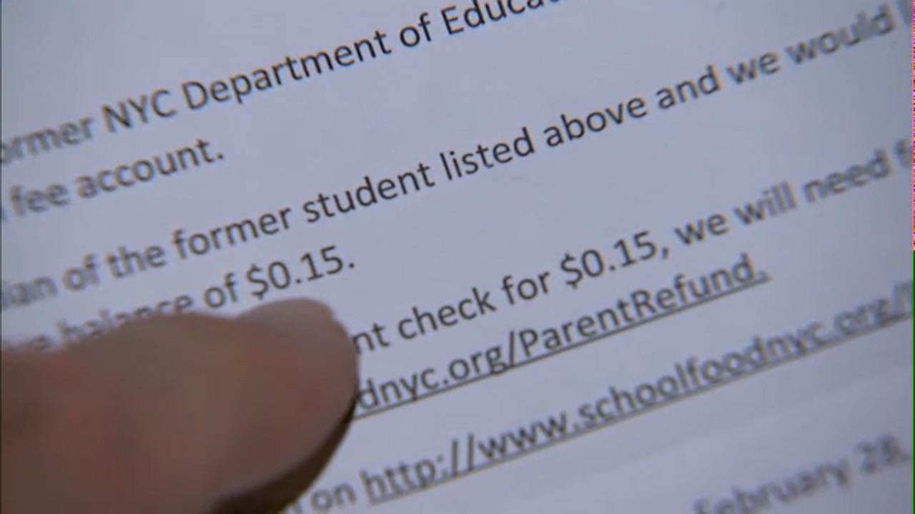 Students get checks for 15-cent refunds from NYC school system