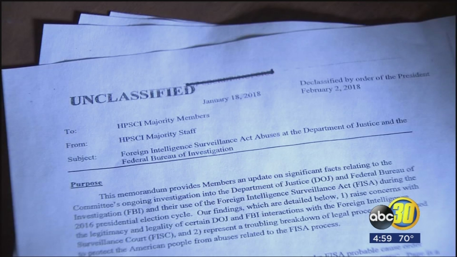 Local reaction to Rep. Nunes memo release - ABC30 Fresno