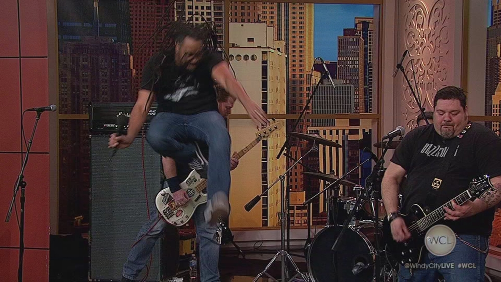 Punk band The Bollweevils perform