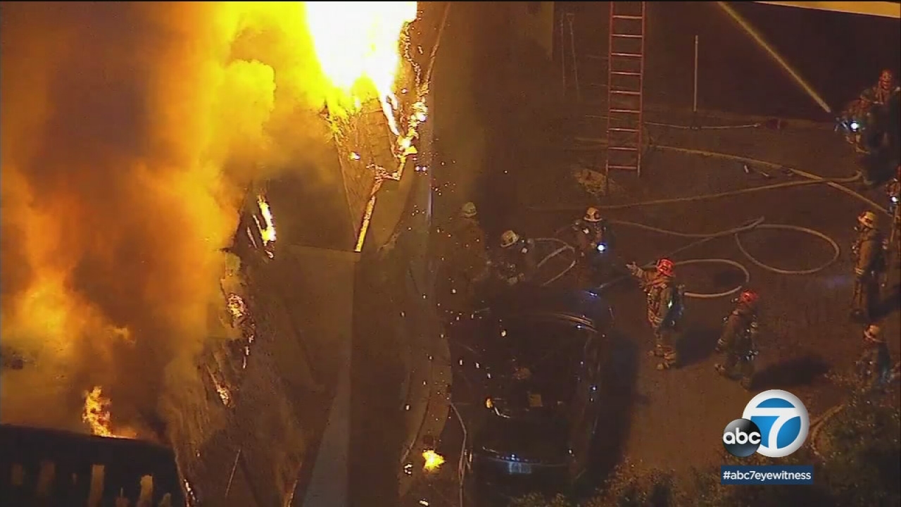 Fire rips through Bel-Air mansion