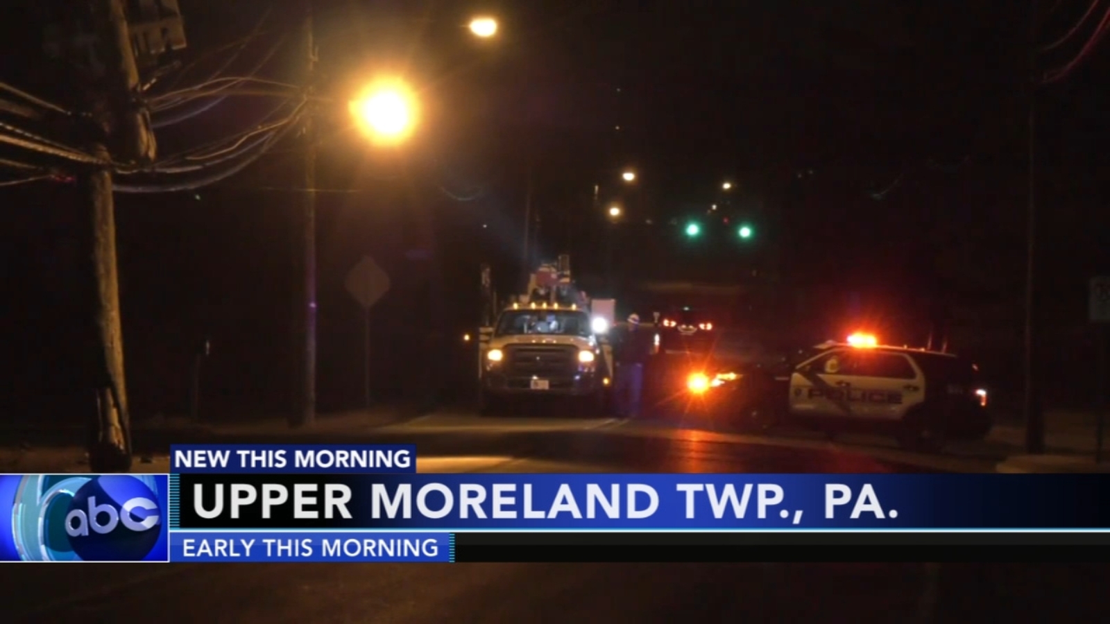 Car crash brings down utility pole in Upper Moreland Township 6abc
