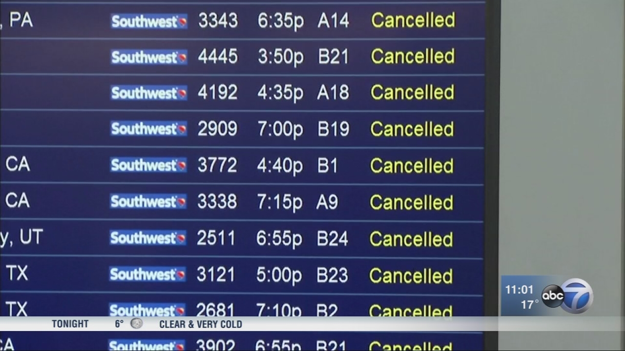 Southwest back to normal after running out of deicer at Midway