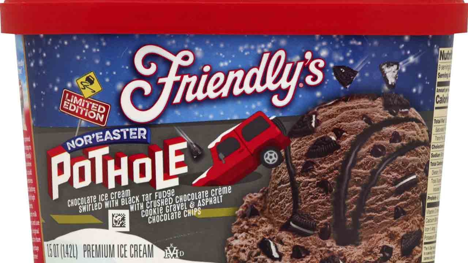 Friendly's 'Nor'easter Pothole' ice cream popping up in stores 6abc