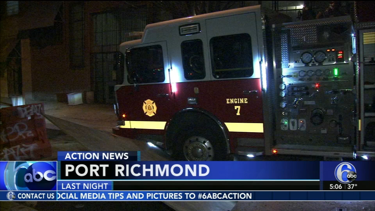Fire truck becomes stuck in sinkhole