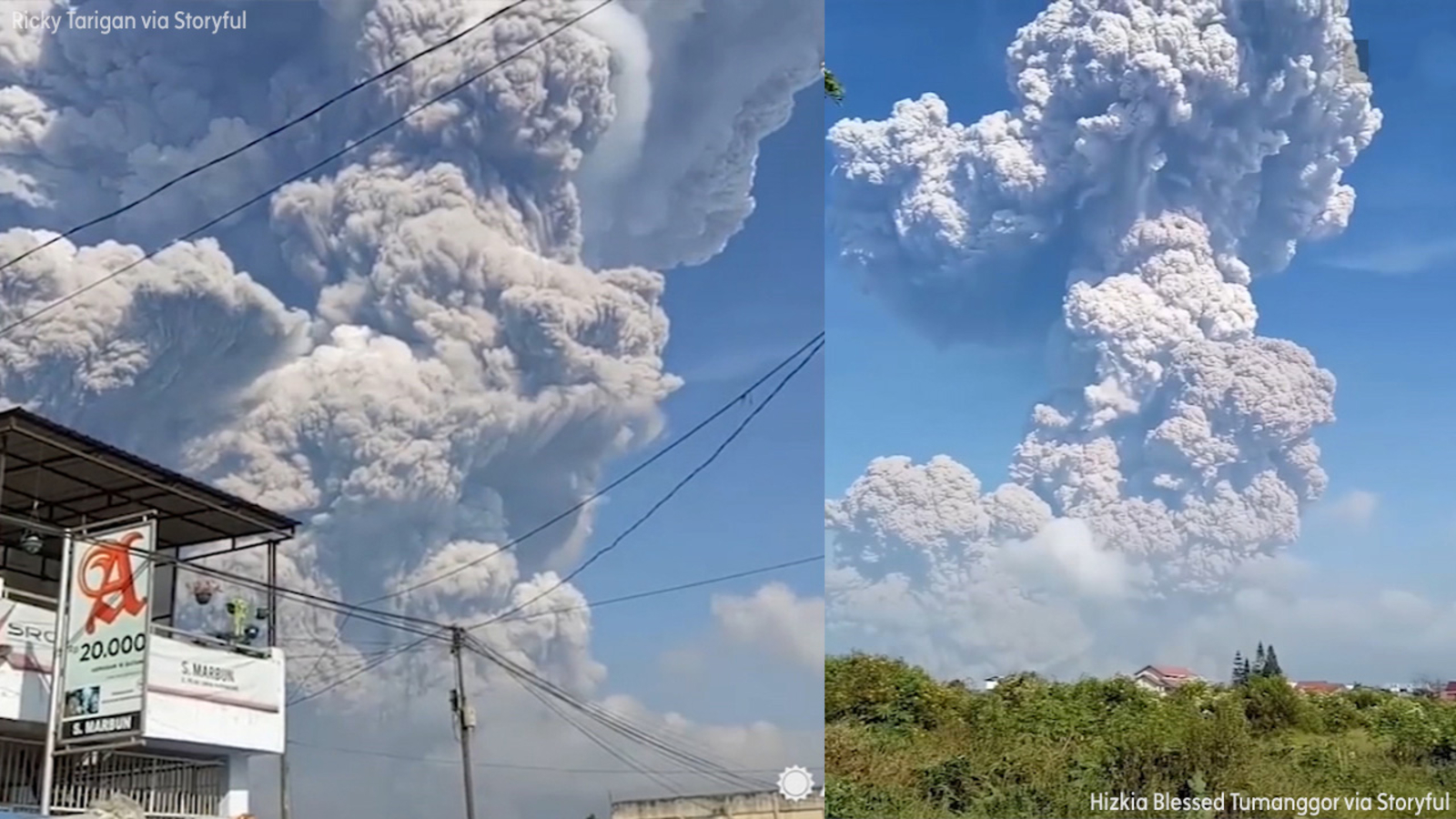 Massive ash cloud towers over Indonesia after volcanic eruption - ABC13 ...