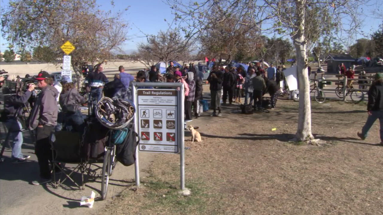 OC officials begin moving homeless from riverbed to motels