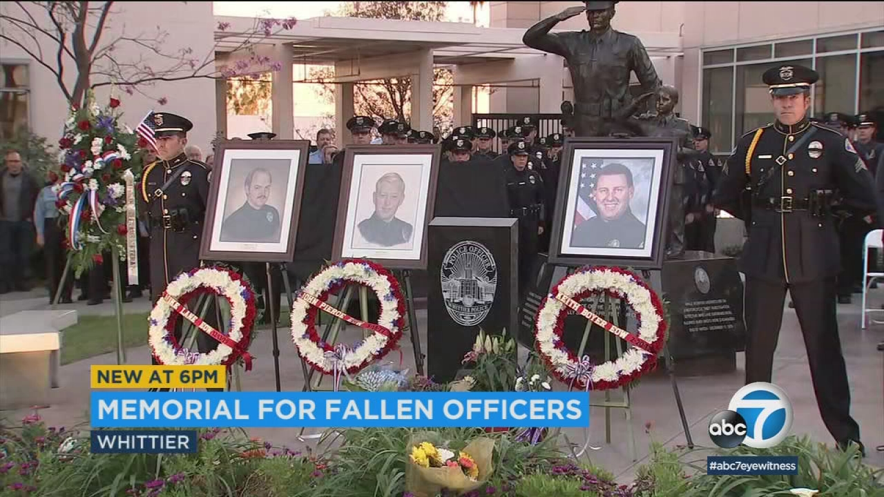 Slain Whittier officer honored on 1-year anniversary of his death