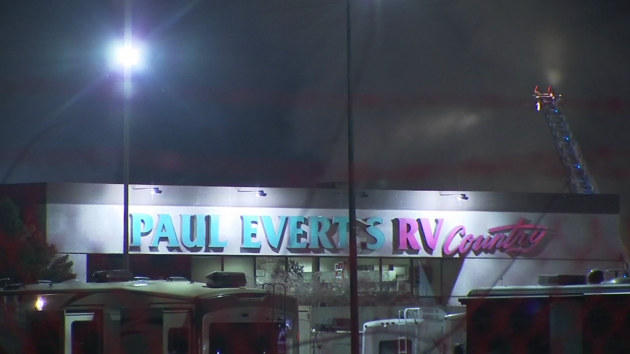 Multimillion-dollar loss, several RV's destroyed by flames & explosions at Paul Evert's RV Company