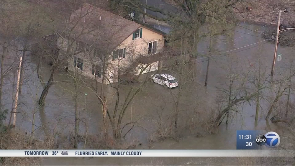 Floodwaters remain in New Lenox