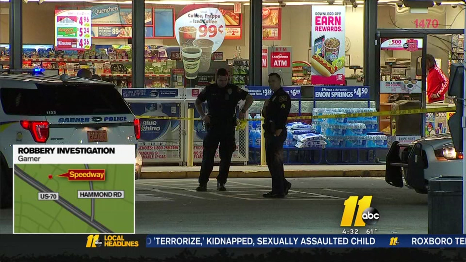 Garner police investigating armed robbery at Speedway - ABC11 Raleigh ...