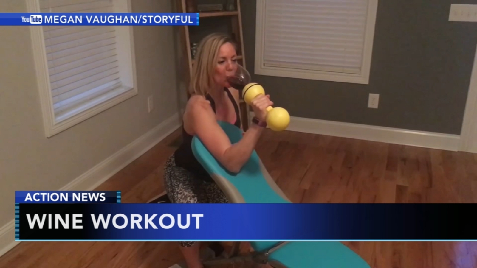 Woman demonstrates her 'wine workout' 6abc Philadelphia