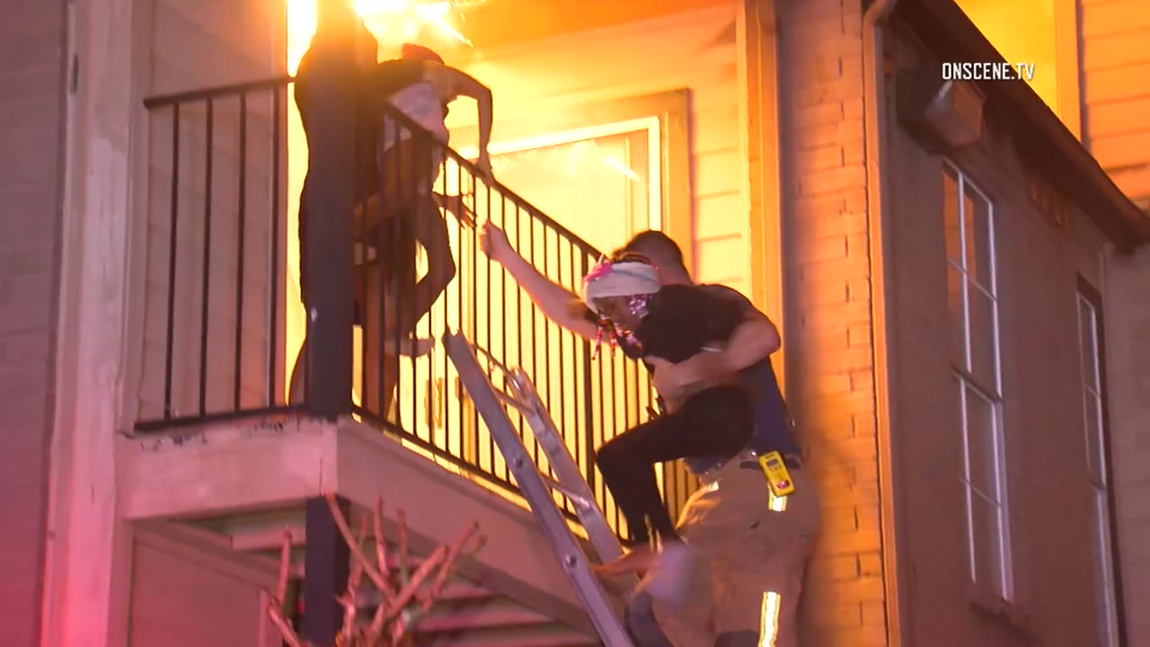 Family rescued fire