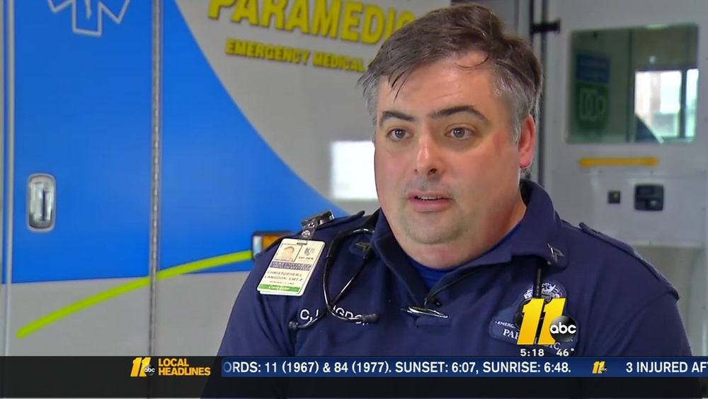 Off-duty EMS helps save woman's life