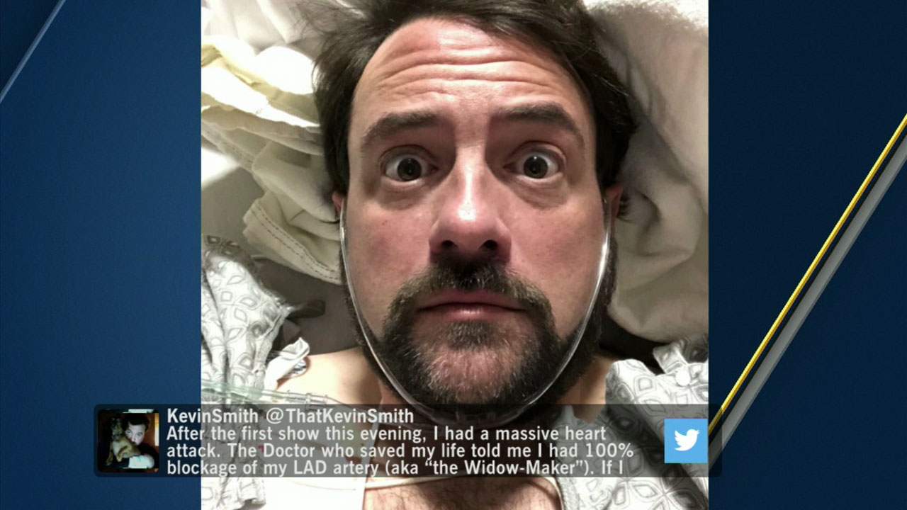 Kevin Smith survives 'widow-maker' heart attack