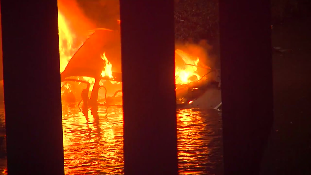 Chase suspect dies in fiery crash in north Houston
