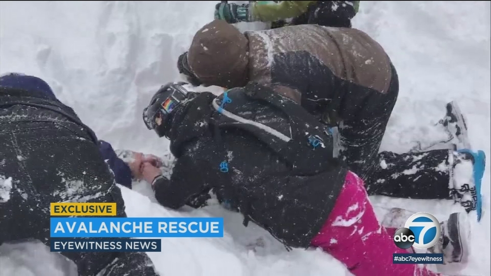 VIDEO: Man dug out of snow after avalanche at CA ski resort