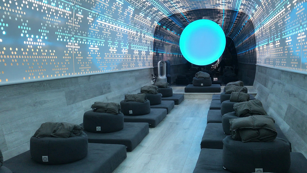 All aboard the meditation bus for a relaxing escape