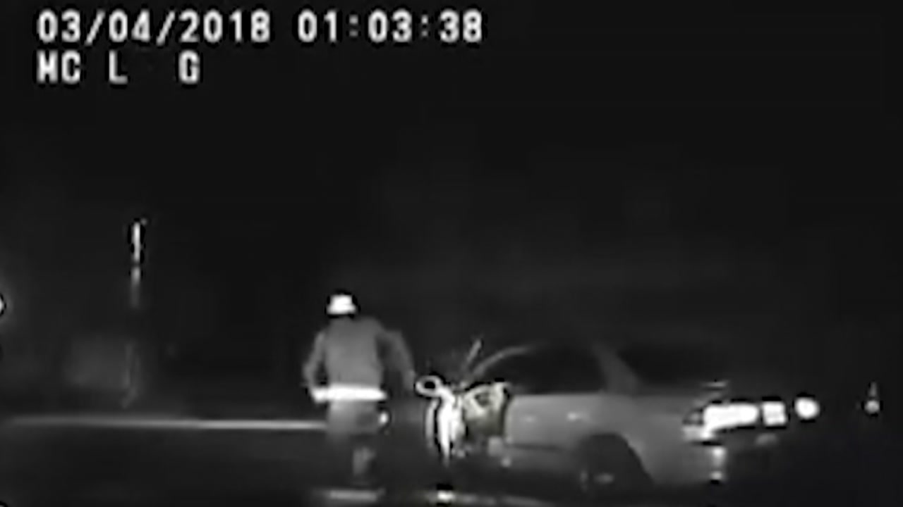 Suspected drunk driver run over by own car