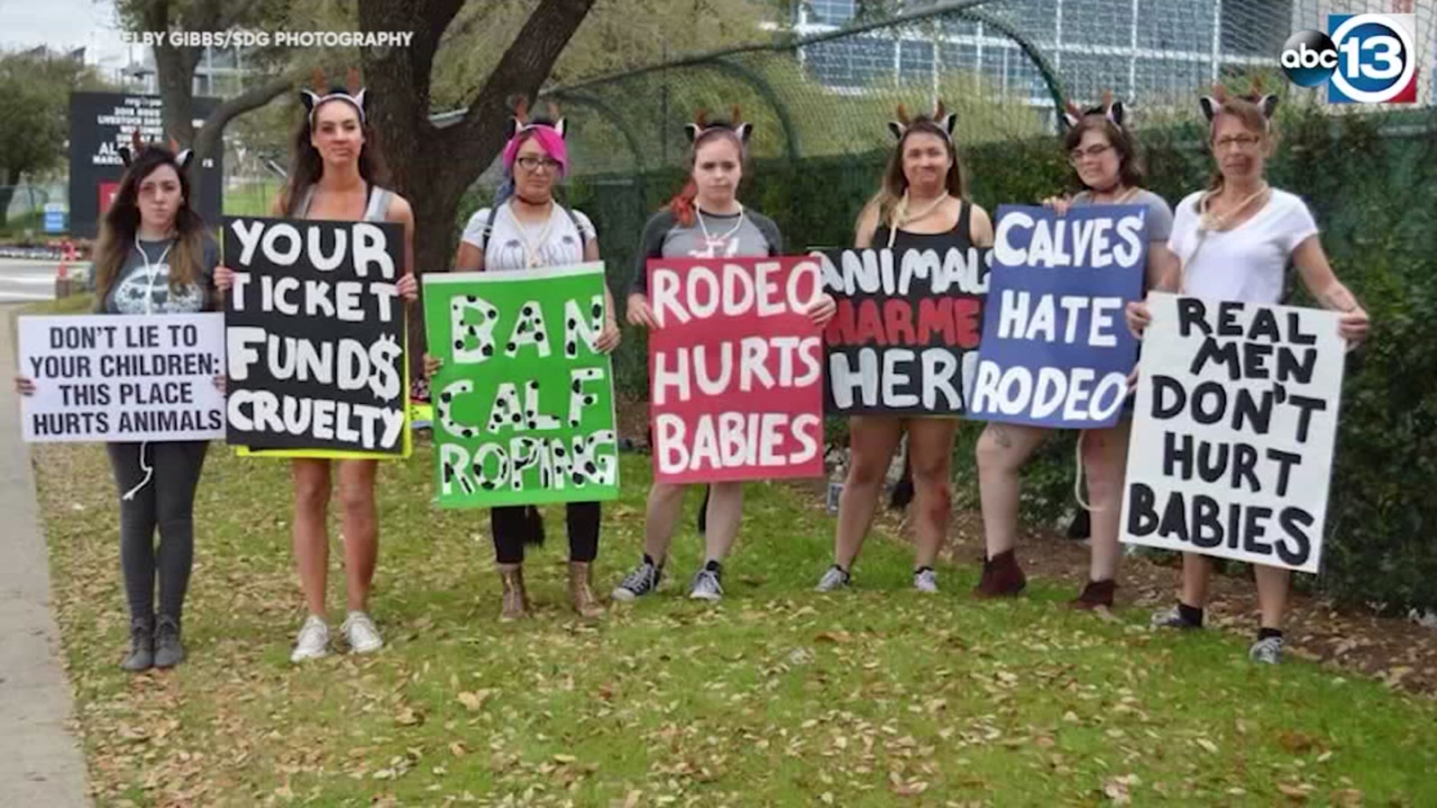 Houston Rodeo Riot Activists protest against Houston Livestock Show and Rodeo - ABC13 Houston