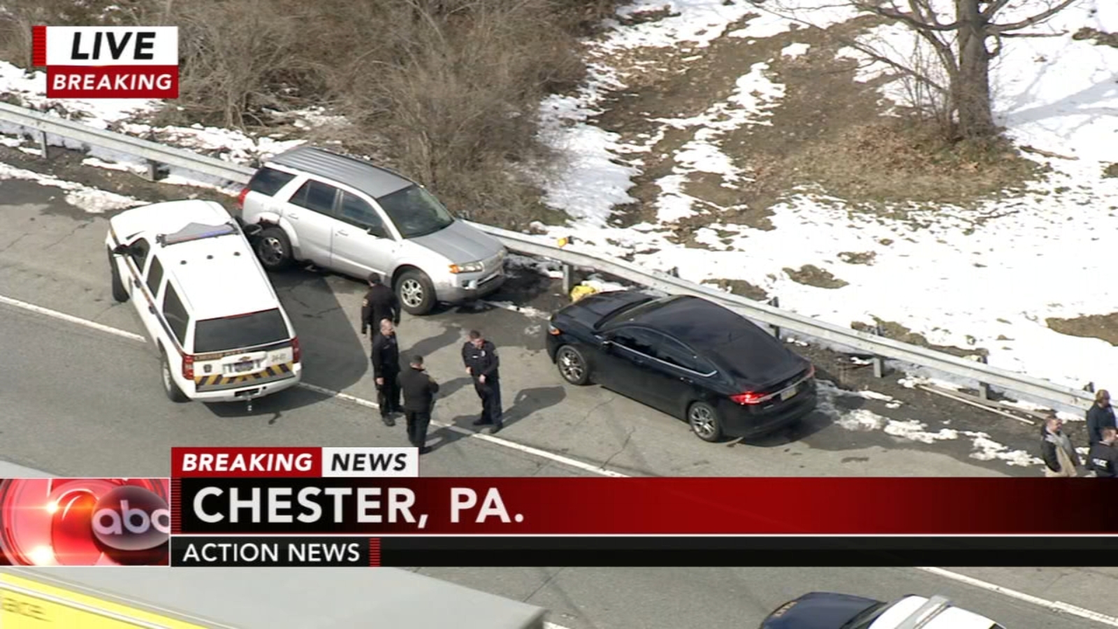 Police chase ends in crash on I95 in Chester, Pa. 6abc Philadelphia