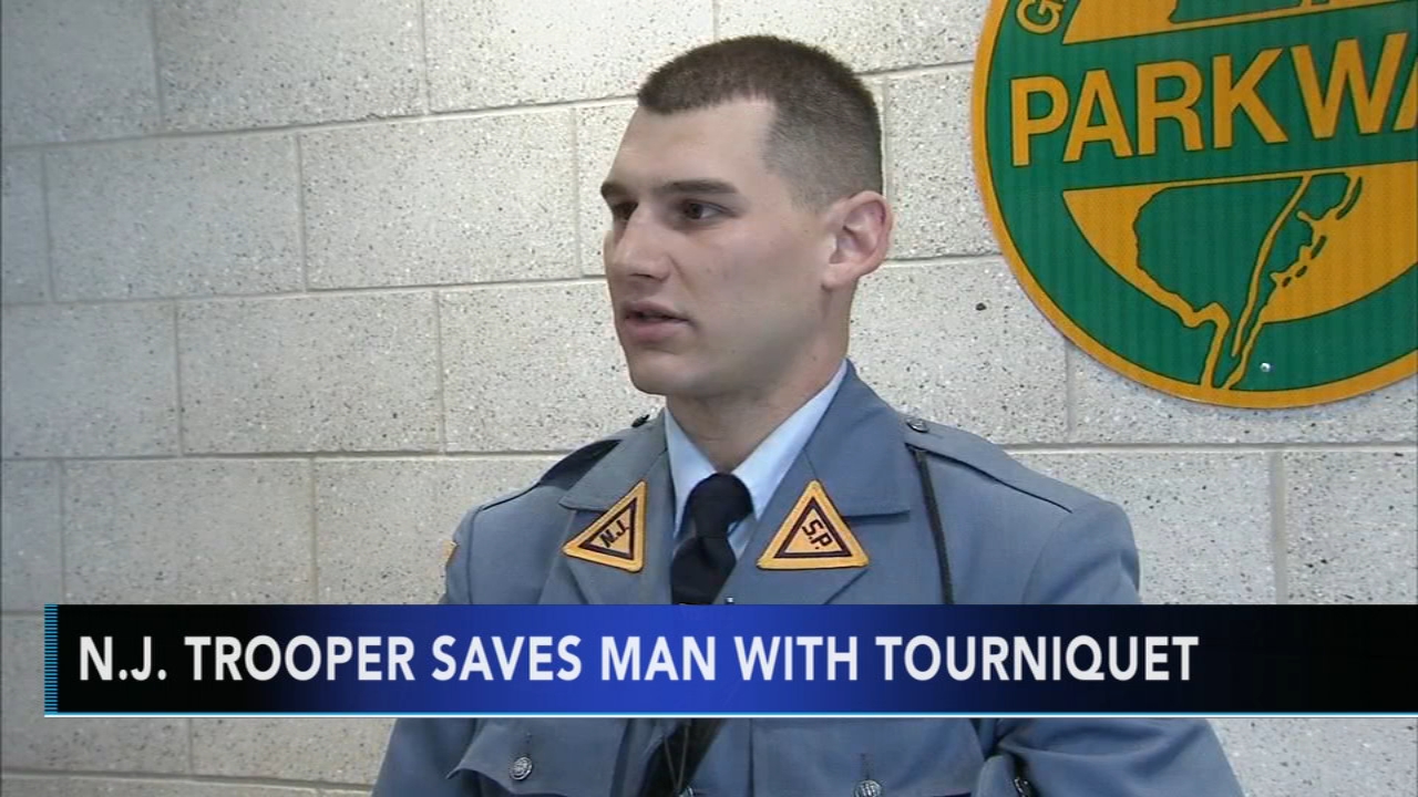 Off-duty trooper uses makeshift tourniquet to save Atlantic City Expressway crash victim