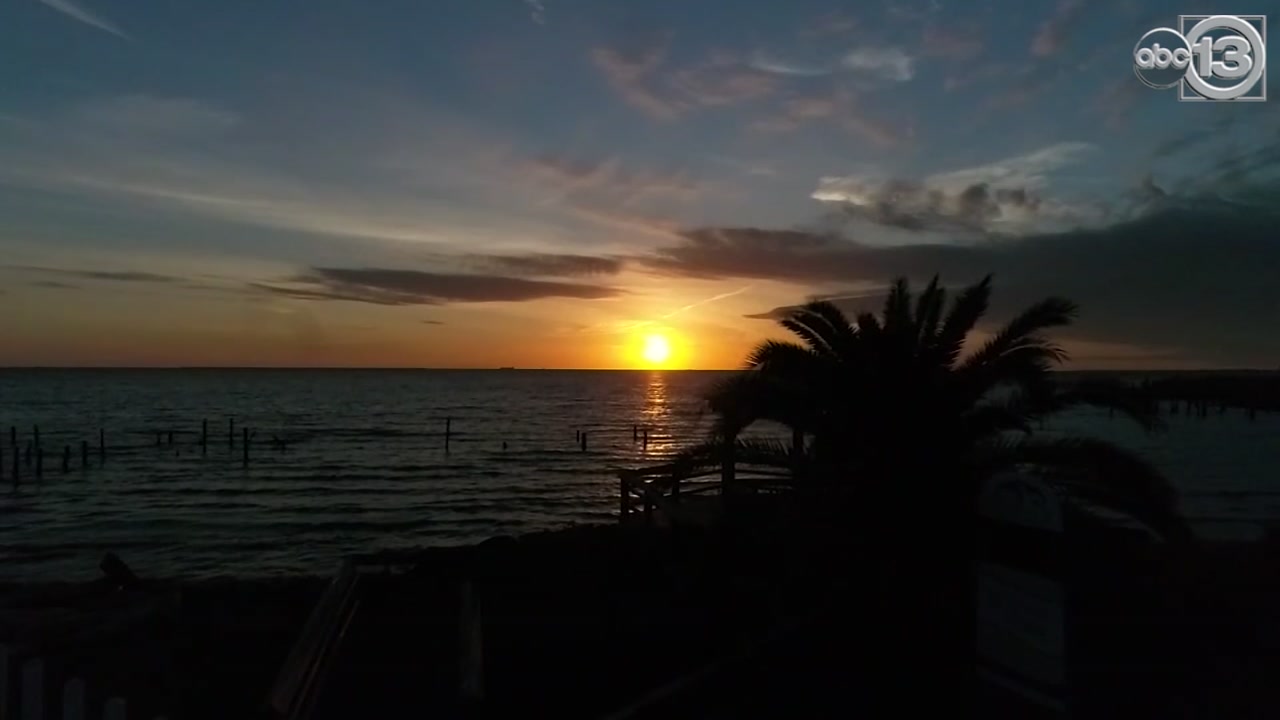 SkyDrone13 gets amazing view of the sunrise in Seabrook, TX