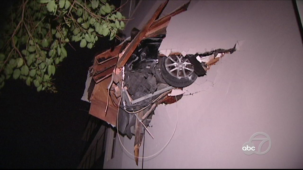 Car smashes through wall of home in San Francisco