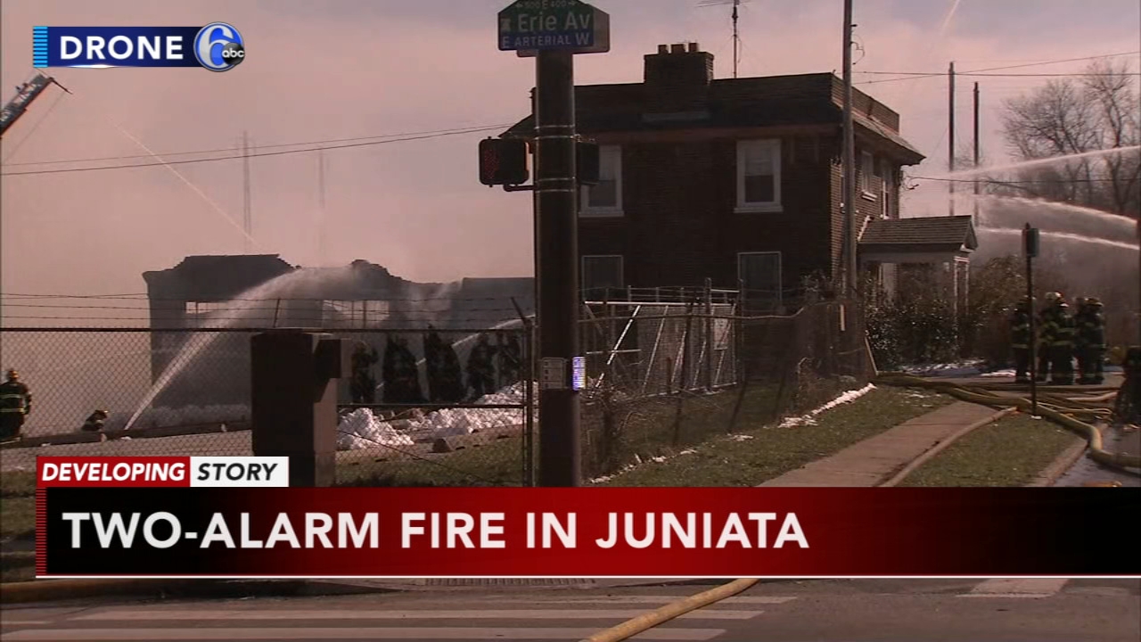 Two alarm fire in Philadelphia