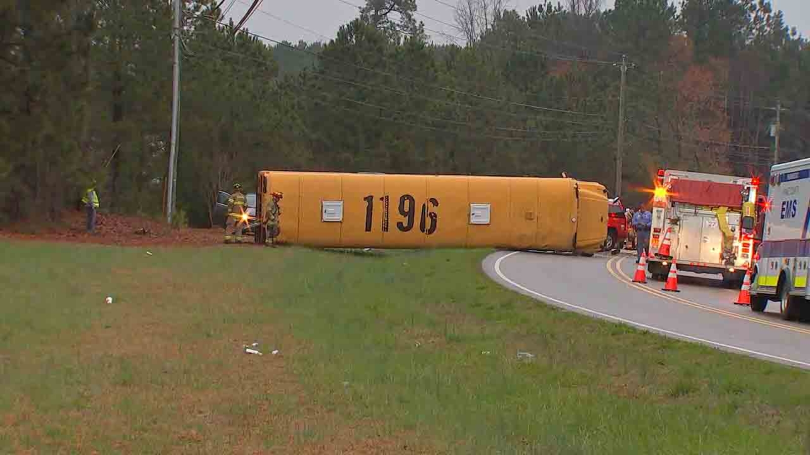 Wake County bus driver charged after bus carrying 6 students overturns ...