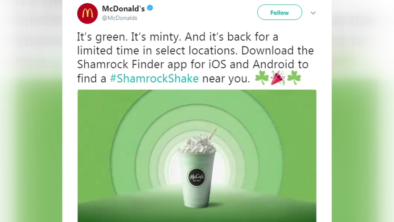 No shamrock shakes in Texas
