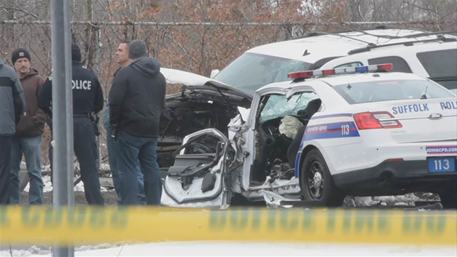 Man charged with crashing stolen vehicle into police car in West Babylon, Long Island, seriously