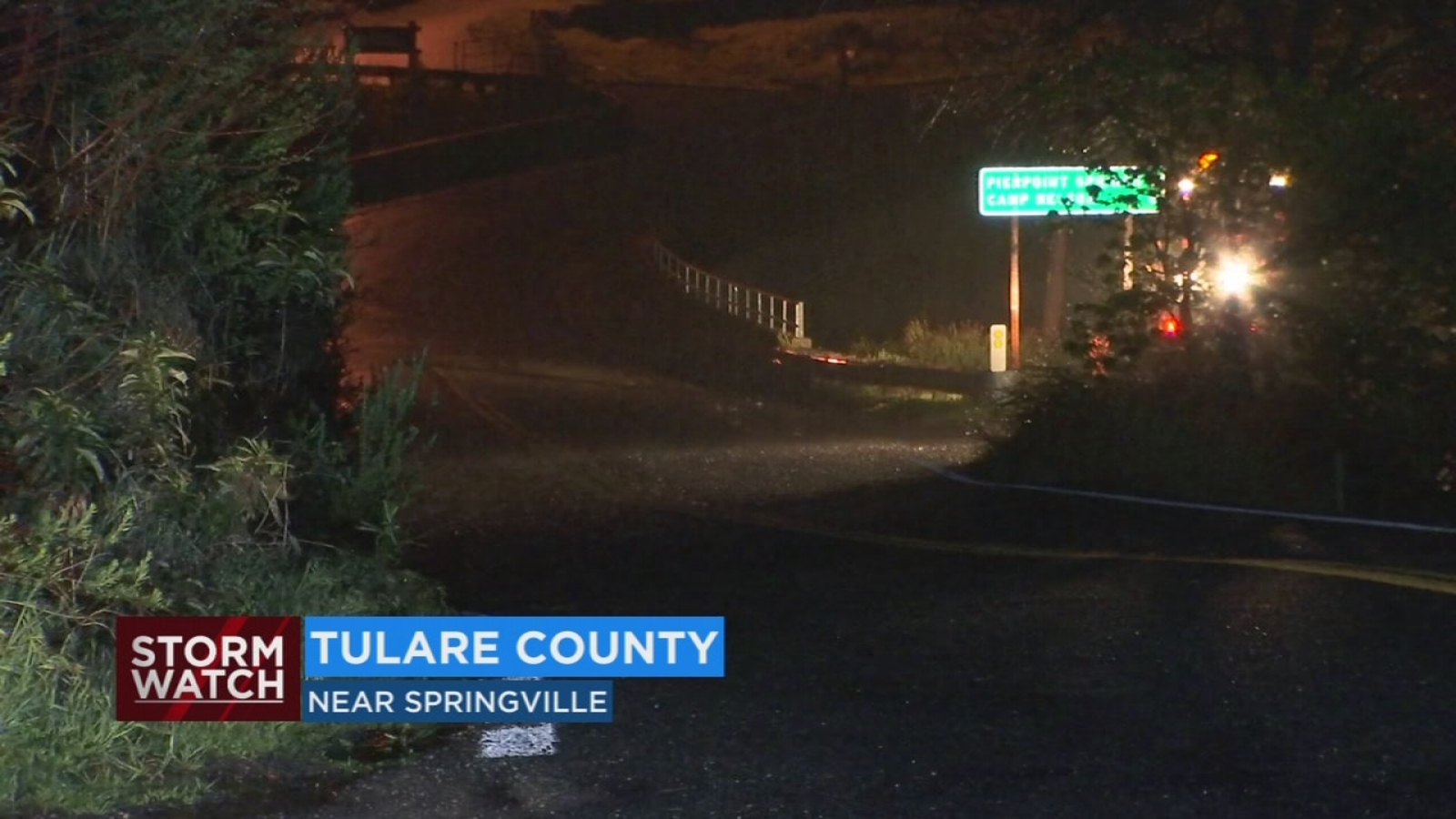 Mudslides in Tulare County and a rockslide near the Yosemite entrance