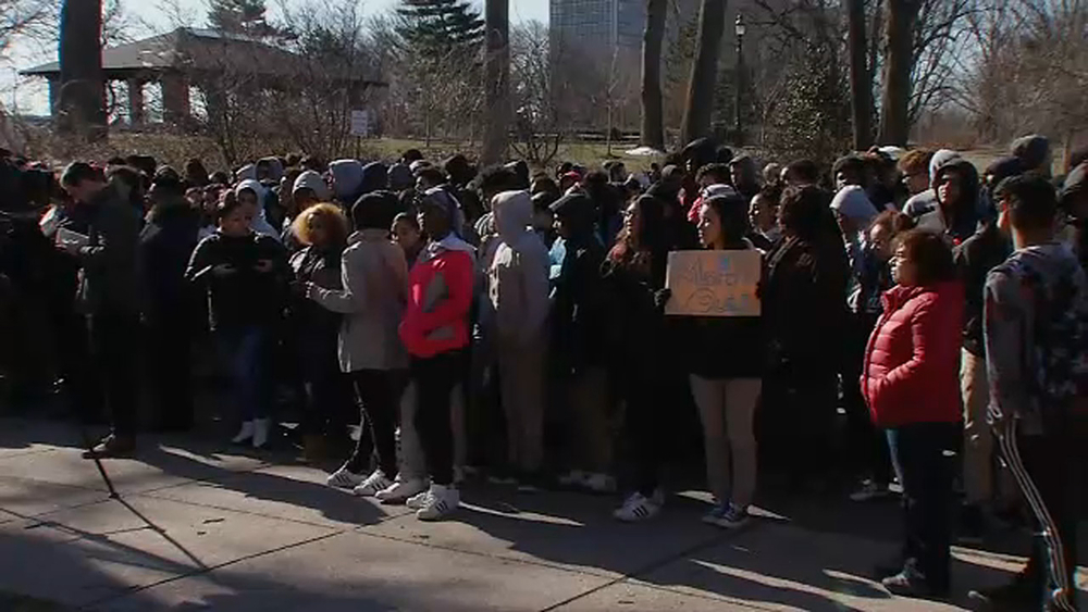 New York area students join nationwide walkout to protest gun violence