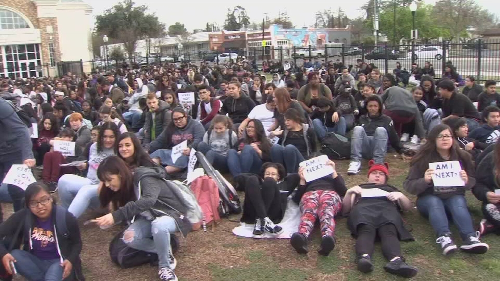 National School Walkout at Fresno High