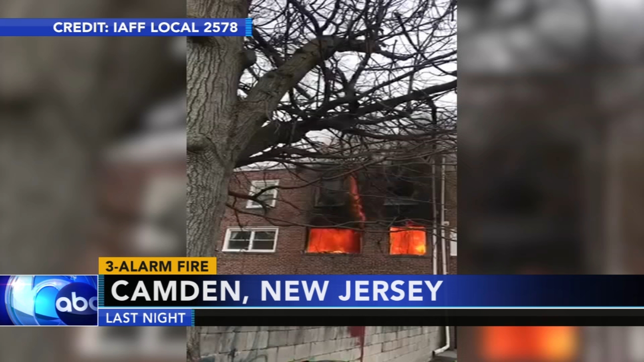 Firefighters battle 3-alarm Camden fire