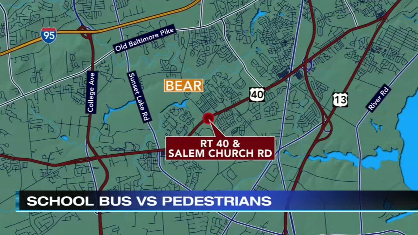 School bus strikes 3, including 2 children in Delaware - 6abc Philadelphia