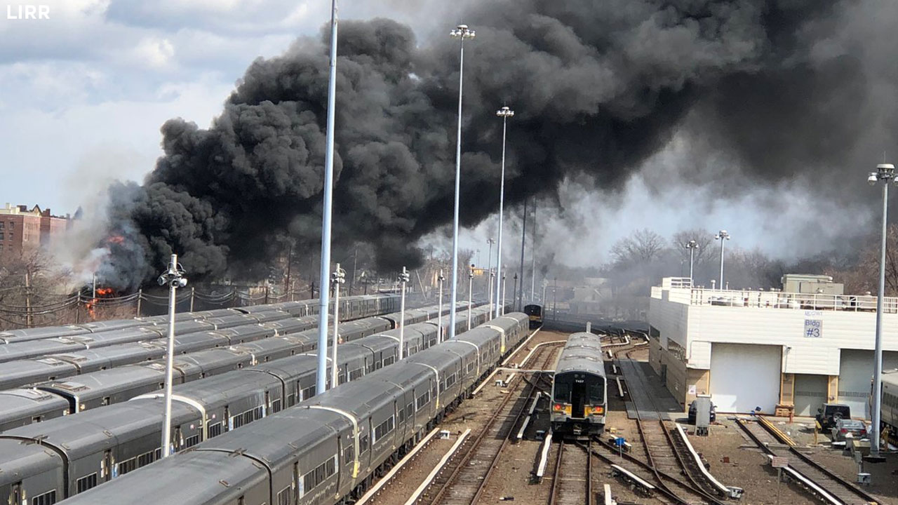 LIRR service resumes after fire near tracks caused service suspensions