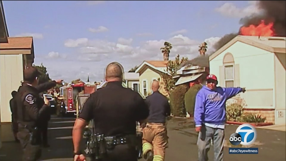 Explosion at mobile home park caught on camera