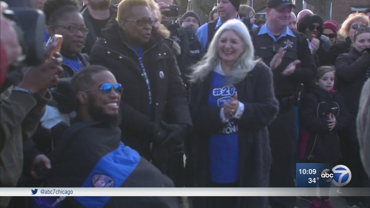 Park Forest honors police officer paralyzed in line of duty shooting