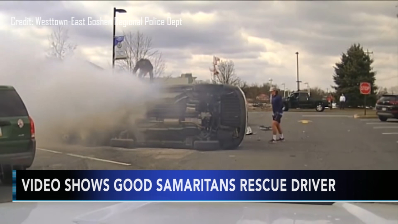 Video shows good Samaritans rescue driver
