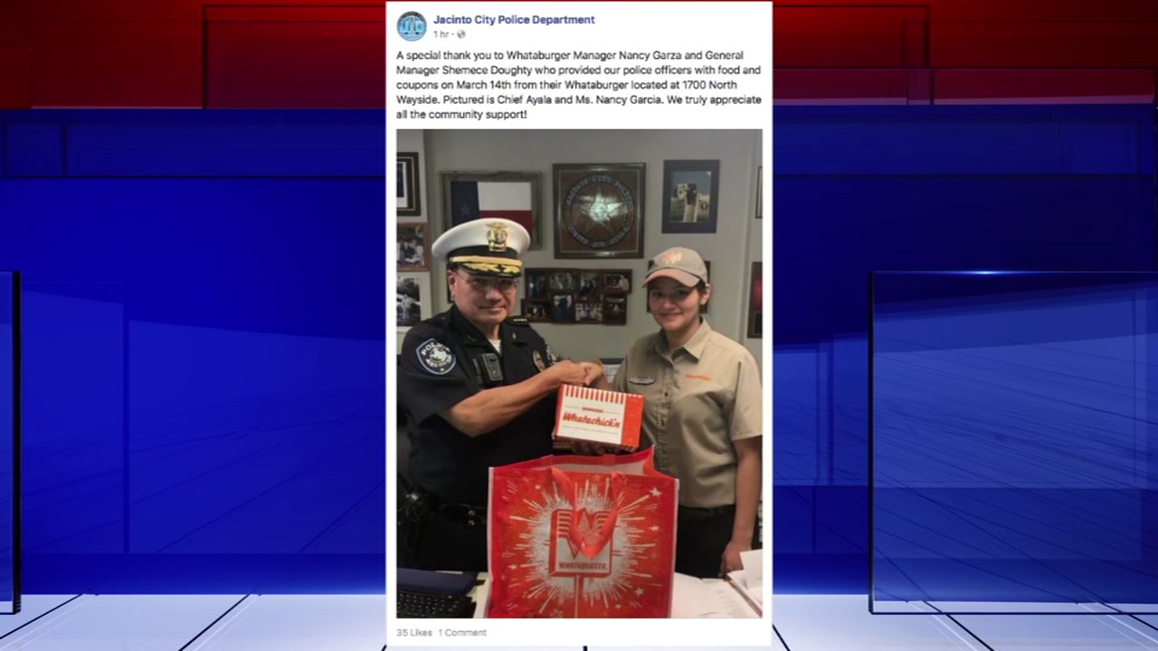 Whataburger manager delivers to local PD
